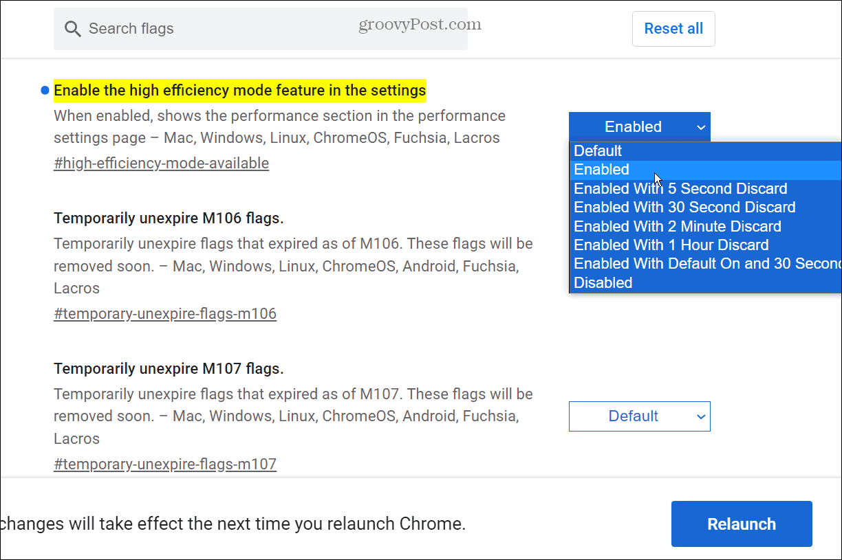 Tabs Memory Saver را در Google Chrome فعال کنید