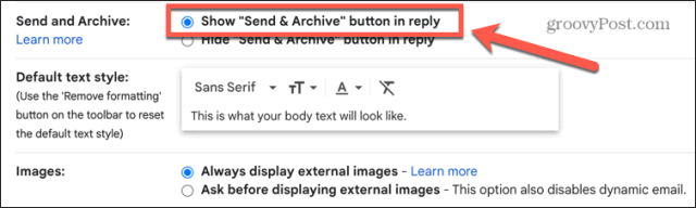 gmail ارسال و بایگانی در