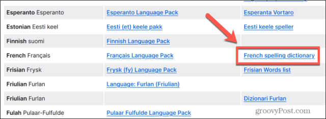 فایرفاکس دیکشنری جدید را انتخاب کنید