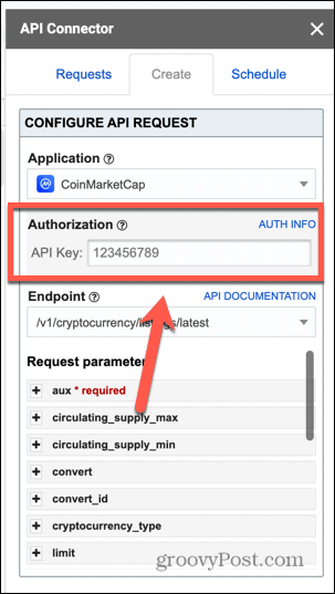 مجوز اتصال api