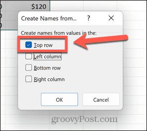 اکسل ردیف بالا