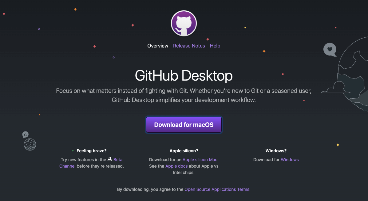 برنامه دسکتاپ GitHub
