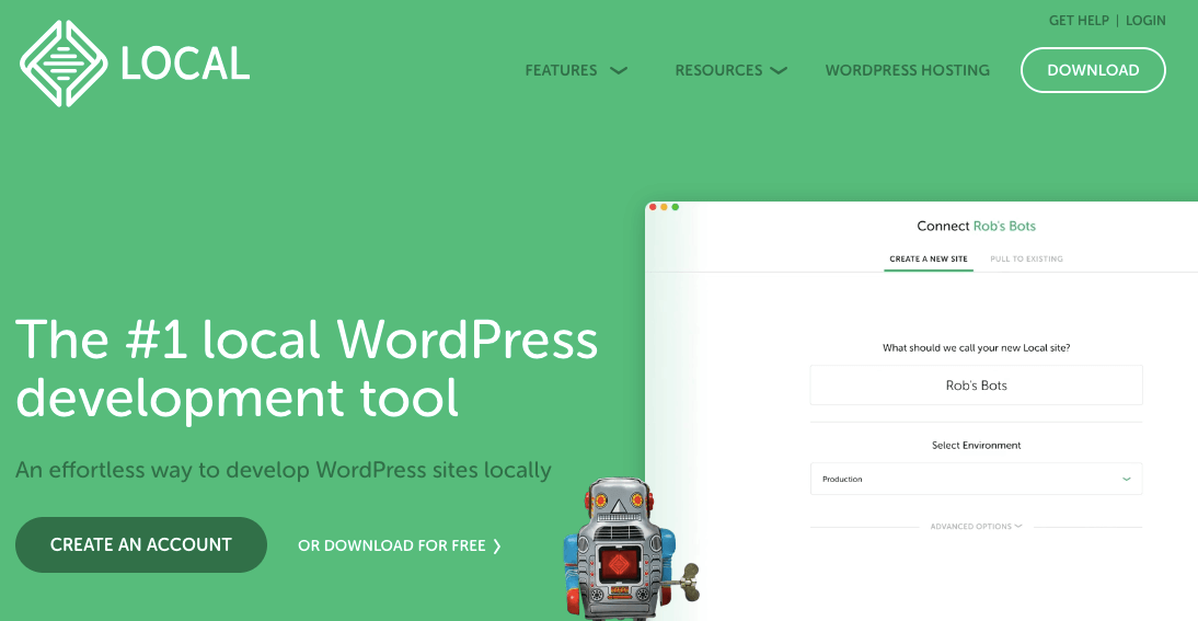 صفحه اصلی LocalWP