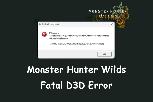 رفع خطای هیولا Hunter Wilds Fatal D3D | خطای سقط جنین دوباره