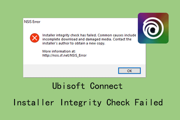 ثابت: Ubisoft Connect Installer Integrity Check خطای NSIS ناموفق بود