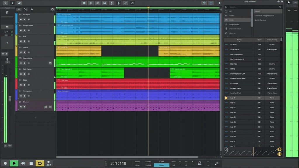 اسکرین شات n-Track Studio.
