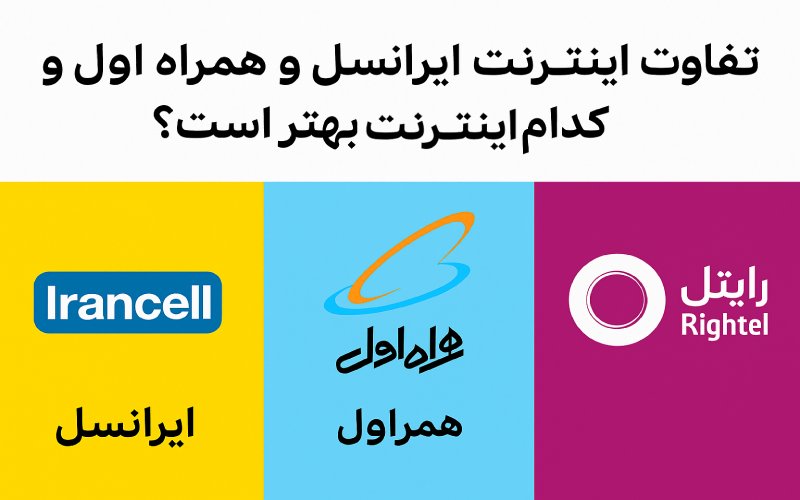 تفاوت اینترنت ایرانسل و همراه اول و رایتل | کدام اینترنت بهتر است؟ سرعت اینترنت رایتل بهتر است یا ایرانسل، اینترنت همراه اول بهتره یا ایرانسل، سرعت اینترنت رایتل بهتر است یا همراه اول